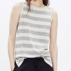 Madewell Striped Blue & Cream Tank Top Sz XS